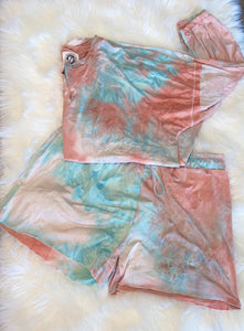 Tie-Dye Long Sleeve Lounge Set