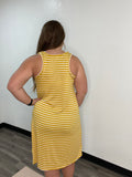 Mustard Striped Dress