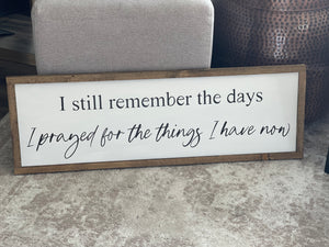 Remember the Days Wall Decor