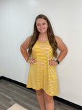 Mustard Striped Dress