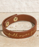 Faith Over Fear Snap Bracelet