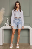 KanCan High Rise Light Wash Bermuda