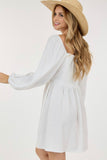 Bubble Sleeve Short Dress