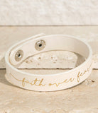 Faith Over Fear Snap Bracelet