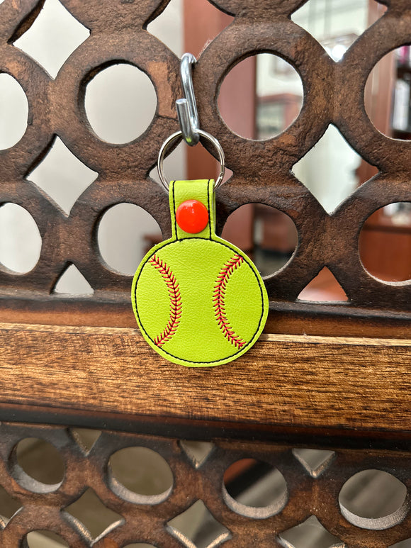 Softball Keychain