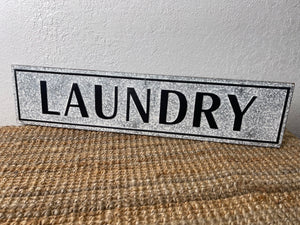 Galvanized Laundry Decor
