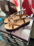 Tan Cross Sandal
